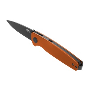 Cutit pliabil SOG Twitch III Burnt Orange 11-15-05-43, lama Drop Point D2, deschidere asistata S.A.T., maner aluminiu portocaliu, EDC Premium