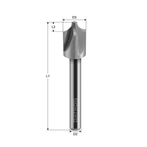 Freza cu raza externa, 4 caneluri, Datron 00684145, R 4.5, 3.0x3.5x6.0mm - Img 2