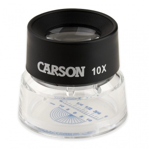 Lupa de focalizare LumiLoupe, putere 10x cu lentile duble cu reticul Snap-On - Carson