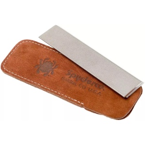 Piatra de buzunar Double Stuff™ 2 CBN/Fine cu husa, Spyderco