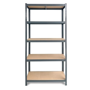 Raft metalic depozitare, 180 x 90 x 40 cm, gri antracit, 5 polite, 175 kg/polita