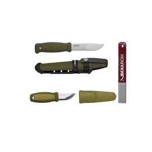 Set 2 cutite bushcraft si diamant de ascutire, Morakniv