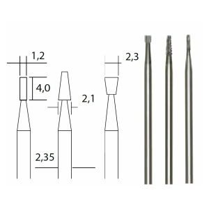 Set 3 freze din Tungsten-Carbid,Proxxon 28752 - Img 3