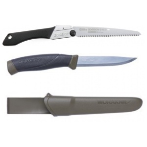 Set Cutit Companion MG (C) Si Fierastrau pliabil bushcraft, camping Silky Gomboy 210mm cu 10dinti, 30mm - Img 2