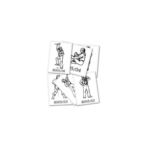 Set de 6 figurine metalice ofiter si marinari pentru navomodele / hobby, 25mm, Amati Italia