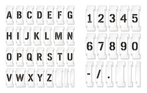 Set sabloane vopsire litere si cifre 0-9 / A-Z, de 5 -30 cm inaltime caracter.