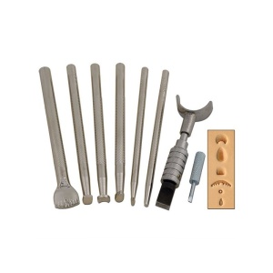 Set stante embosare piele ALFABET litere mari si CIFRE de 6.3 mm, Tandy Leather - Img 2