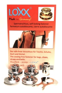 Seturi de incuietoare cap mic LOXX pentru genti de piele, diverse finisaje - Img 2