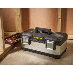 Stanley 1-95-618, Cutie de scule galvanizata din metal+plastic, 20inch - Img 5
