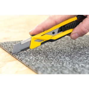 Stanley STHT10266-0, Cutter bimaterial cu blocare prin glisare, 175mm, + 3 lame segmentate 18mm - Img 4