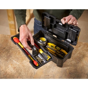 Stanley STST1-75515, essential, cutie pentru scule cu doua organizatoare pe capac si tava detasabila, inchizatoare metalica, 7.60 litri, (12.5 inch) 320x188x132mm - Img 9