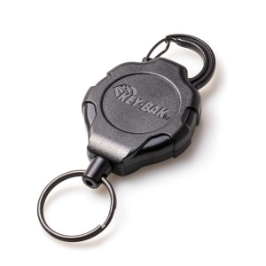 Suport de chei retractabil cu cablu kevlar de 120 cm si carabina, cu funcție de oprire a cablului, Ratch-IT Key-Bak - Img 3