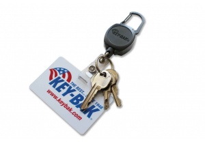 Suport de chei retractabil cu cablu kevlar de 60 cm si carabina, Sidekick Key-Bak - Img 3