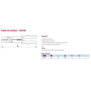 425/4B Clesti de sertizat, 240 mm, Unior - Img 4