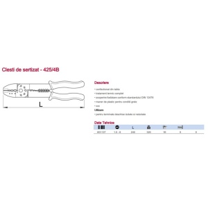 425/4B Clesti de sertizat, 240 mm, Unior - Img 3