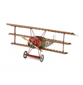 Aeromodel Fighter Fokker Dr I. scara1:16 Model de aeronavă din lemn și metal