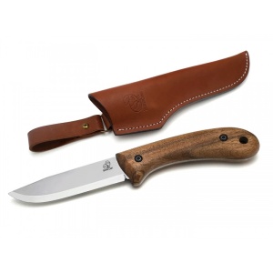 BSH2 Glacier Cutit bushcraft din otel carbon cu maner de nuc si teaca piele, BeaverCraft - Img 2