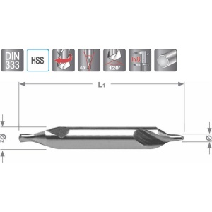Burghie de centrare HSS, 1-6.3mm - Img 2