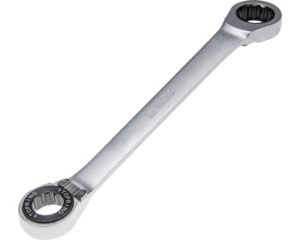Cheie dublă inelară cu clichet WGB 10x11 mm, crom-vanadiu