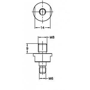 Convertor Ext. M6 x M8 NOGA - Img 3