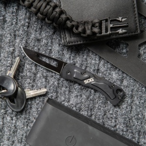 Cutit breloc SOG Centi II CE1012-CP, lama 3Cr13, Slip Joint, maner din otel inoxidabil, EDC Keychain Knife - Img 11