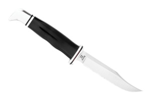 Cutit de vanatoare Buck 102 Woodsman 0102BKS-B, lama 10.2 cm, otel 420HC, maner Phenolic, teaca piele