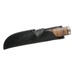 Cutit Fallkniven NL5CXL Idun Northern Light, lama Cowry X Damascus, maner piele naturala, lama 100 mm - Img 5