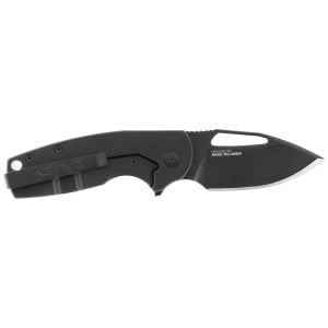 Cutit pliabil SOG Stout FLK Blackout 14-03-02-57, lama Clip Point CRYO D2 Black TiNi, Frame Lock, deschidere Flipper, maner G10 Black, EDC