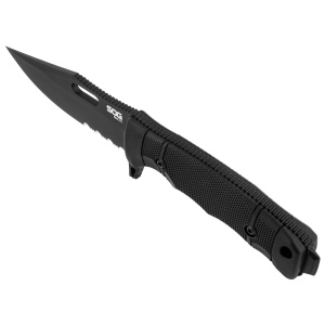 Cutit tactic SOG SEAL FX Serrated, otel CRYO CPM S35VN, lama partial zimtata 109 mm
