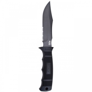 Cutit tactic SOG SEAL Pup Black, otel AUS-8, lama partial zimtata 120 mm - Img 23