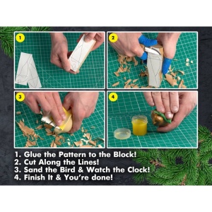 DIY01 Set de sculptura pasari Comfort - Kit complet de incepere pentru adulti, adolescenti si copii, BeaverCraft - Img 4
