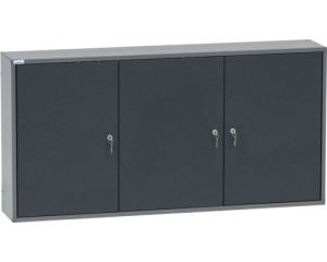 Dulap suspendat 1200x600x190 mm, cu 3 usi, 4 polite si panou perforat - Img 2