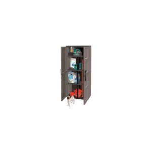 Dulap utilitar plastic 2 uși, Free 680x370x1630 mm, cu 3 polițe și stlp pe mijloc - Img 4