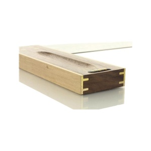 Echer profesional de tamplarie din lemn de nuc cu lama, lat, de inox 45 mm Hedue - Img 4