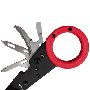 Foarfeca multifunctionala SOG ParaShears Red, 11 functii, Compound Leverage, foarfeca medicala de salvare cu husa nylon - Img 19