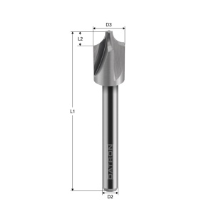 Freza cu 2 caneluri, Datron 0068410, 5.0x6.0mm - Img 3