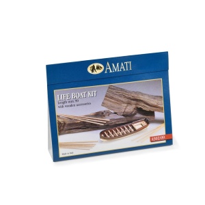 Kit de barca salvare din lemn si metal, 90mm, Amati