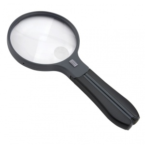 Lupa de mana Split Handle 10 cm cu iluminare led - Carson - Img 2