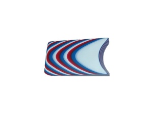 Material compozit pentru maner cutit G10 - 8 mm, Red/White/Blue 2/2/2