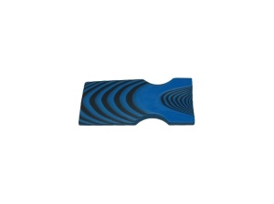 Material compozit pentru maner cutit G10 - 9.5 mm, SureTouch Blue Glass/Black Rubber 2/1