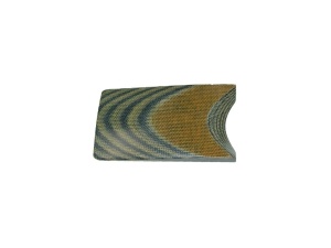 Micarta Canvas (foaie de cort) Natural/Black/Green 1/1/1- 9.5 mm, pentru maner de cutit