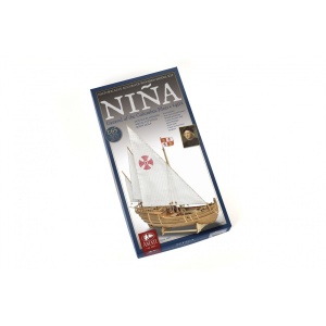 Nina - Caravela lui Columb 1492, Navomodel Amati, Scara 1:65 Lungime 37cm - Img 5