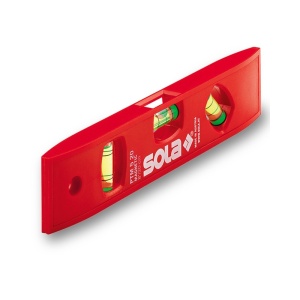 Nivela din plastic magnetica PTM 5 3 bule, SOLA