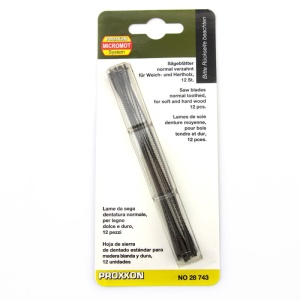 Panze cu pin pentru traforaje, 18 TPI, 12 buc, Proxxon 28743 - Img 4