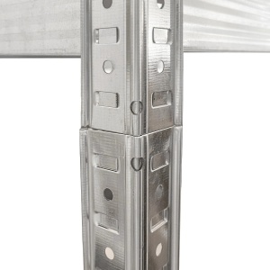 Raft metalic depozitare, 180 x 90 x 40 cm, galvanizat, 5 polite, 175 kg/polita - Img 5