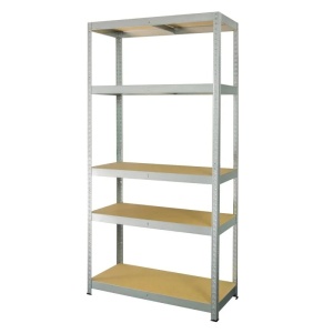 Raft metalic pentru depozitare 180 x 90 x 45 cm, 5 polite, 265 kg/polita, gri