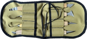 RTC8N Husa/rola din material textil pentru cutite, 8 buzunare
