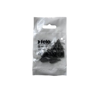 Set 10 biti Felo, seria Industrial profil Torx TR, C6.3, TTX9, 25mm