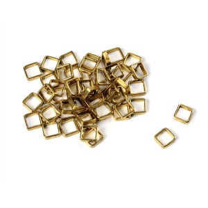 Set 10 inele patrate din alama pt navomodele, 4x4mm, Amati