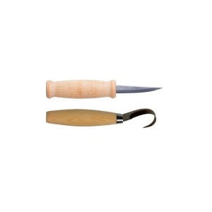 Set 2 cutite sculptura tip carlig, drept, Morakniv